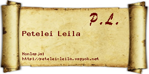 Petelei Leila névjegykártya